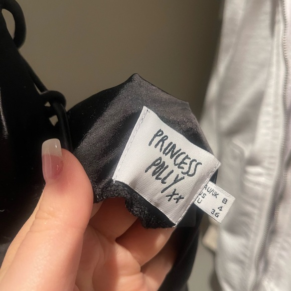 Black Silk Princess Polly Dress - Picture 3 of 3